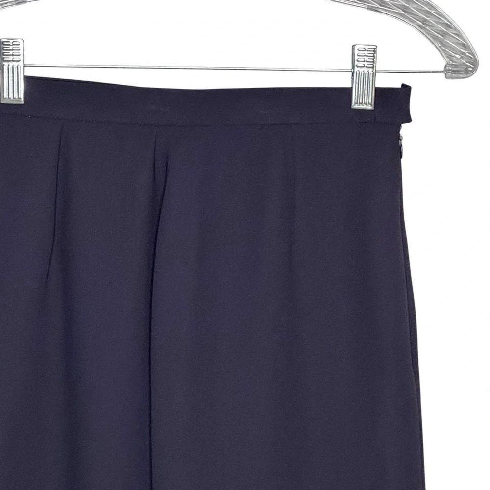 Jones NY Size 6 Petite Blue Polyester Blazer Skirt Suit